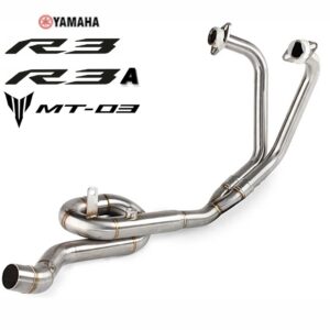 LÍNEA DE ESCAPE CARACOL PARA YAMAHA R3, R3A Y MT-03🔥 Línea completa caracol o full system, construida en acero inoxidable. Su extremo se adapta perfectamente a conexiones de escapes de 51 mm, eliminando la necesidad de adquirir un codo adicional. Su instalación es sencilla, sin requerir soldaduras ni cortes. Detalles: Material: Acero inoxidable Tipo: Full system Compatibilidad de conexiones: 51 mm Instalación: Sencilla, sin soldaduras ni cortes Compatibles con: Yamaha R3 Yamaha R3A Yamaha MT-03