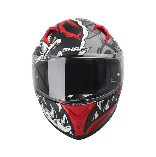 CASCO DE MOTO SHAFT SH-526SP KROKS🔥 El casco integral de moto de la marca Shaft, modelo SH-526SP, ofrece un diseño avanzado y características innovadoras para brindar a los motociclistas una experiencia de conducción segura y cómoda. Detalles: Marca: Shaft Modelo: SH-526SP Carcasa de ABS: Fabricada con termoplástico de alta resistencia que proporciona una protección sólida. Tecnología SAT: Interior equipado con la Tecnología de Absorción de Impactos para una absorción eficiente de impactos. Tapizado de lujo: Tela 100% de poliéster con propiedades antibacterianas, ofreciendo comodidad y ajuste excepcionales. Cubre barbilla de tela: Ayuda a impedir el ingreso de viento al interior del casco. Peso: 1.450 gramos (+- 50 gramos), garantizando protección sin comprometer la comodidad. Visor de policarbonato: Con protección UV y resistente a rayaduras para una visión clara y protegida. Ventilaciones: Frontales y superiores ajustables para una circulación de aire personalizada. Salidas posteriores fijas: Permiten la evacuación eficiente del aire al interior del casco. Sistema de broche micrométrico ajustable: Asegura un cierre seguro y un ajuste personalizado. Tamaño de coraza único: Diseñado para adaptarse a todas las tallas. Sistema de intercomunicador: Listo para integrar un sistema de intercomunicador para una experiencia de conducción conectada. Compatible con Pinlock 30: Permite la integración del Pinlock 30 (no incluido) para mantener una visión clara en condiciones de humedad. Certificaciones de seguridad: Cumple con la norma europea ECE-R 2205 y la colombiana RES1080, cumpliendo con estándares de seguridad reconocidos internacionalmente. El casco SH-526SP de Shaft es un ejemplo de innovación y calidad, proporcionando a los motociclistas una protección confiable y estilo excepcional en cada viaje. Cuenta con: Funda protectora. Alerón trasero.