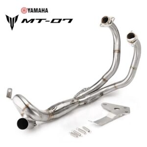 LÍNEA DE ESCAPE CARACOL PARA YAMAHA MT-07 Y XSR700🔥 Línea completa caracol o full system, construida en acero inoxidable. Su extremo se adapta perfectamente a conexiones de escapes de 51 mm, eliminando la necesidad de adquirir un codo adicional. Su instalación es sencilla, sin requerir soldaduras ni cortes. Detalles: Material: Acero inoxidable Tipo: Full system Compatibilidad de conexiones: 51 mm Instalación: Sencilla, sin soldaduras ni cortes Compatibles con: Yamaha MT-07 Yamaha XSR700