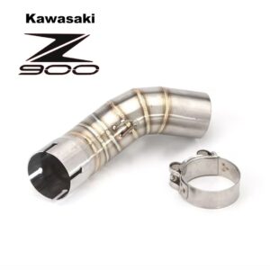 CODO DE ACOPLE DE ESCAPE PARA KAWASAKI Z900🔥 Codo conector de acero inoxidable para acoplar escapes deportivos de entrada de 51 mm (escapes universales). Compatible con: Kawasaki Z900 2017+ Incluye abrazadera. Este codo de acople es ideal para optimizar el rendimiento de tu motocicleta, proporcionando una conexión segura y duradera para escapes deportivos.