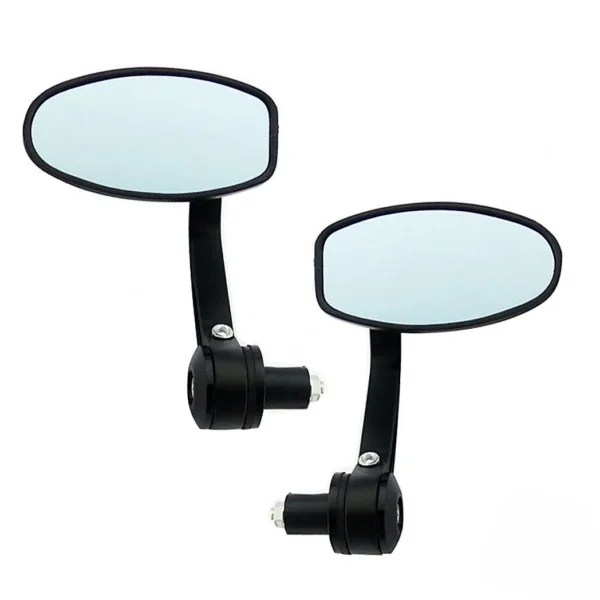 ESPEJOS RETROVISORES OVALADOS ANTIRREFLEJO DE PUÑO DE MOTO🔥 Descripción: Espejos retrovisores ovalados, diseñados para instalarse en el puño de la moto. Estos espejos cuentan con una tonalidad azul antirreflejo que reduce los destellos, mejorando la visibilidad y la seguridad durante la conducción. Características: Tonalidad azul con tratamiento antirreflejo. Diseño ovalado con dimensiones de 10cm x 5cm x 2cm. Brazo de 13cm para un ajuste óptimo. Carcasa completamente metálica para mayor durabilidad. Compatibles con la mayoría de los manillares de moto.