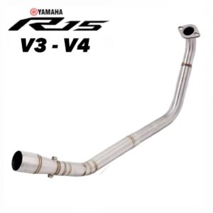 LÍNEA DE ESCAPE PARA YAMAHA R15 V3 Y V4🔥 Línea completa o full system, construida en acero inoxidable y exclusivamente compatible con Yamaha R15 V3 y V4. Su extremo se adapta perfectamente a conexiones de escapes de 51 mm, eliminando la necesidad de adquirir un codo adicional. Su instalación es sencilla, sin requerir soldaduras ni cortes. Detalles: • Construcción en acero inoxidable. • Adaptación perfecta a conexiones de escapes de 51 mm. • Instalación sin necesidad de soldaduras ni cortes. Compatibilidad: • Yamaha R15 V3. • Yamaha R15 V4. (No incluye hilo para el sensor de oxígeno en la V4. En caso de necesitarlo, se debe mandar a hacer.)
