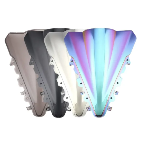 CÚPULA DOBLE BURBUJA O PARABRISAS PARA YAMAHA R15🔥 Descripción: Mejora la aerodinámica y el estilo de tu Yamaha R15 con la cúpula doble burbuja, diseñada para ofrecer una mayor protección contra el viento y mejorar la estética de tu motocicleta. Esta cúpula no solo añade un toque deportivo, sino que también proporciona un mejor flujo de aire para una conducción más cómoda y eficiente. Disponible en: Ahumada Negra Cromada Tornasol Esta cúpula es el complemento perfecto para quienes buscan personalizar su Yamaha R15 con un accesorio que combina funcionalidad y estilo.