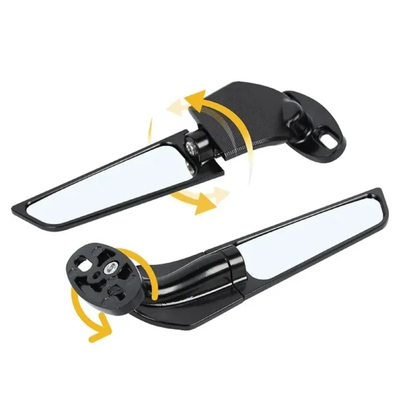 ESPEJO TIPO ALERÓN PARA MOTOS DEPORTIVAS🔥 Mejora la estética y aerodinámica de tu moto con estos espejos tipo alerón diseñados para motos deportivas. Fabricados con materiales de alta calidad, ofrecen un diseño moderno y funcional que se adapta a cualquier moto deportiva, brindando un estilo único y mejorando la visibilidad. Incluye: Pernos de instalación. Gomas de amortiguación. Llave Allen. Estos espejos tipo alerón son la elección perfecta para motociclistas que buscan combinar estilo y funcionalidad en sus motos deportivas.