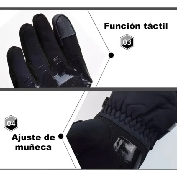 GUANTES LARGOS IMPERMEABLES🔥 Estos guantes para motocicleta están diseñados para ofrecer protección y comodidad en climas fríos o húmedos. Su resistencia al agua y al viento mantiene tus manos cálidas y secas, mientras que su construcción robusta asegura la protección en caso de caídas. Detalles: Resistencia al Agua y Viento: Protege tus manos en condiciones adversas, manteniéndolas secas y cómodas. Protección en Nudillos y Manos: Equipados con parches antideslizantes y acolchado adicional para una mayor seguridad. Función de Pantalla Táctil: Compatible con dispositivos de pantalla táctil en el dedo índice, permitiendo el uso del teléfono sin quitarse los guantes. Versatilidad: Adecuados para motocicletas y otros deportes al aire libre. Comodidad y Flexibilidad: Son flexibles, lavables y cuentan con correas en la muñeca para colgarlos fácilmente. Estos Guantes Largos Impermeables son la elección perfecta para cualquier motociclista que necesite un par de guantes confiables, cómodos y protectores en condiciones climáticas desafiantes
