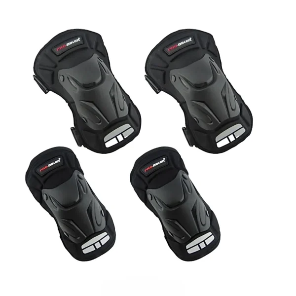 Rodilleras y Coderas Marca ProBiker 🔥 Las rodilleras y coderas ProBiker están diseñadas para ofrecer una protección superior gracias a su PVC de alta densidad, ideal para deportes extremos o situaciones de riesgo. Su diseño ergonómico y correas con velcro ajustable aseguran un ajuste preciso y cómodo para cada usuario. Detalles: Protección robusta de PVC de alta densidad. Correas con velcro ajustable para un ajuste personalizado. Diseño cómodo y ergonómico para un uso prolongado. ProBiker asegura calidad y confianza en cada movimiento.