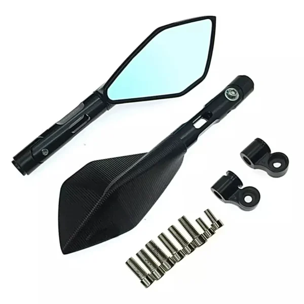 ESPEJOS RETROVISORES PARA MOTO 🔥 Descripción: Estos espejos retrovisores para moto cuentan con un diseño deportivo de brazo corto, perfectos para renovar el estilo de tu moto. Fabricados con carcasa metálica, son resistentes y duraderos, ofreciendo un toque moderno y funcional. Vienen presentados en caja e incluyen todos los pernos y accesorios necesarios para su instalación. Características: Diseño deportivo de brazo corto. Carcasa metálica para mayor durabilidad. Incluye pernos y accesorios para una fácil instalación. Disponible en varios colores: Dorado, Negro, Plateado, Rojo y Azul.