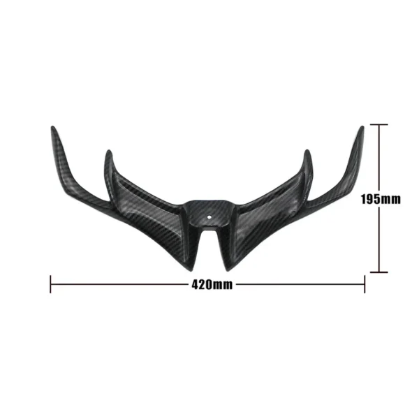 ALERÓN FRONTAL O WINGLET PARA MOTO🔥 Descripción: Dale un toque agresivo y deportivo a tu motocicleta con este alerón frontal o winglet. Su diseño añade un estilo único que resalta en cualquier modelo, mejorando la estética de tu moto. Compatibles con: R15 v2 R15 v3 GIXXER SF PULSAR RS200 ¡Y más! (Se pueden adaptar a otros modelos) Añade un aspecto distintivo a tu moto con este alerón frontal, perfecto para destacar en cualquier lugar.