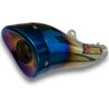 TUBO DE ESCAPE AAA AKRAPOVIC CURVO TORNASOL 🔥 ¿Para qué sirve un escape de moto? Un escape deportivo sirve para que otros conductores puedan notar nuestra presencia en la carretera gracias al sonido perceptible que produce. Además, algunos escapes tienen un diseño deportivo que le da un aspecto más atractivo a la motocicleta. Especificaciones Largo: 38cm Entrada: 51mm con reductor hasta 35mm Cuenta con Pernos y resortes de fijación Acople reductor DB-Killer (Reductor de sonido desmontable)