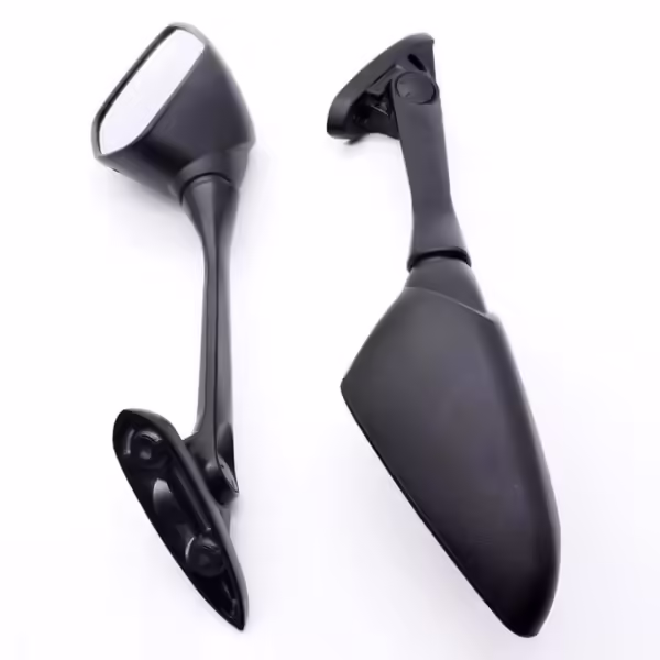 Espejos Deportivos Largos para Carenado  Mejora la estética y seguridad de tu moto con estos espejos largos para carenado, diseñados para un estilo deportivo. Detalles: Material Duradero: Hechos de plástico ABS de alta resistencia, garantizando durabilidad y resistencia al uso diario. Cristales Convexos: Proporcionan una mayor claridad y un campo de visión más amplio, aumentando la seguridad al conducir. Ajustables a 360 Grados: Ofrecen flexibilidad para ajustar el ángulo de visión según tus necesidades. Estos espejos combinan estilo y funcionalidad, siendo una excelente opción para personalizar y mejorar tu experiencia de conducción.