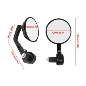 ESPEJO DE MOTO REDONDO ANTI-REFLEJOS PARA MANILLAR🔥 Descripción: Espejo para manillar de moto con diseño redondo, fabricado en una carcasa metálica resistente. Este producto ofrece una excelente calidad y está diseñado para reducir los reflejos, mejorando la visibilidad mientras conduces. Características: Diseño redondo clásico. Carcasa metálica duradera. Compatible con la mayoría de manillares de moto. Presentado en caja, ideal para regalo o almacenamiento.