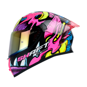 CASCO DE MOTO SHAFT SH-526SP EVO TIKI ROSA + MICA TRANSPARENTE DE REGALO El casco SH-526SP Evo de la marca Shaft es un casco integral diseñado para ofrecer seguridad y comodidad a los motociclistas en cada viaje. Detalles: Carcasa de ABS: Fabricada con termoplástico de alta resistencia, proporciona una protección sólida en caso de impacto. Tecnología SAT: El interior del casco está equipado con la tecnología de absorción de impactos para una protección efectiva durante la conducción. Tapizado de lujo personalizado: Fabricado en tela 100% de poliéster con propiedades antibacterianas, ofrece una comodidad y ajuste excepcionales para el usuario. Cubre barbilla de tela: Ayuda a impedir el ingreso de viento al interior del casco, proporcionando una experiencia de conducción más cómoda. Visor de policarbonato: Con protección UV y resistente a rayaduras, ofrece una visión clara y protegida durante la conducción. Ventilaciones frontales y superiores regulables: Permiten una circulación de aire personalizada para mantener la cabeza fresca y seca en todo momento. Salidas posteriores fijas: Permiten la evacuación eficiente del aire al interior del casco, proporcionando una ventilación óptima. Sistema de broche micrométrico ajustable: Asegura un cierre seguro y un ajuste personalizado para cada usuario. Preparado para intercomunicador: Listo para integrar un sistema de intercomunicador para una experiencia de conducción conectada. Compatible con Pinlock 30: Permite la integración del Pinlock 30 (no incluido) para mantener una visión clara en condiciones de humedad. Certificaciones de seguridad: Cumple con la norma europea ECE-R 2206 y Decreto Supremo N° 231, de 2000 de Ministerio de Transportes y Telecomunicaciones de Chile. Incluye: Visor transparente y visor de color. Alerón trasero. Kit de repuestos para el sistema de fijación del visor. Funda protectora. El casco SH-526SP Evo de Shaft es una excelente opción, ofreciendo una experiencia completa y segura para los motociclistas.