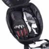 BOLSO DE ESTANQUE PARA MOTO TAICHI El bolso de estanque TAICHI combina diseño funcional con materiales resistentes, ideal para quienes buscan practicidad y protección al viajar. Su estructura rígida, sistema expandible y fijación magnética lo convierten en una opción versátil para uso diario o viajes largos. Características: • Estructura semirrígida con capacidad de 9 a 12 litros • Fijación magnética para estanques metálicos • Incluye lámina Touch transparente para el uso de smartphones como GPS • Correas elásticas para una sujeción firme y segura • Correas ajustables para facilitar su transporte fuera de la moto • Funda impermeable incluida para proteger en días de lluvia • Instalación rápida y sin herramientas Compacto, expandible y resistente al agua, este bolso de estanque es la solución ideal para llevar lo esencial siempre al alcance, con la seguridad y comodidad que todo motociclista necesita.