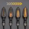 Intermitentes LED Secuenciales 🔥 Estos intermitentes LED secuenciales ofrecen un diseño moderno y una señalización más efectiva. Su parpadeo dinámico mejora la visibilidad y añade un toque sofisticado a cualquier motocicleta. Características: Voltaje: 12V Tecnología de intermitencia secuencial. Diseño compacto y estilizado. Fácil de instalar. Ideales para quienes buscan actualizar la estética y la seguridad de su moto con un producto duradero y eficiente.