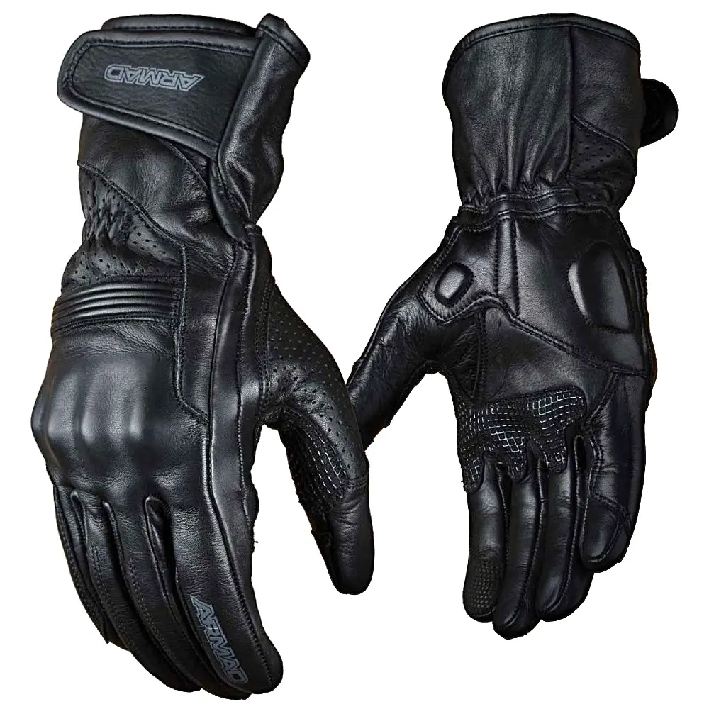 Guantes para moto Armad Gear aero1 cuero largos touch