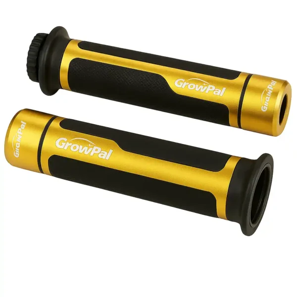 PUÑOS GROWPAL / BARRACUDA PARA MANILLAR DE MOTO Dale un nuevo look y mejor agarre a tu moto con estos puños Growpal o Barracuda, diseñados para brindar estilo, durabilidad y comodidad en cada trayecto. Ideales para quienes buscan una mejora estética sin perder funcionalidad. Características: • Fabricados en aluminio resistente y goma antideslizante • Compatibles con manillares de 22 mm (7/8 pulgadas) • Incluyen 4 adaptadores para distintos sistemas de piola • El puño derecho viene con carril para acelerador Disponibles en colores: Rojo, Plateado, Azul, Verde, Dorado y Negro. Con estos puños no solo mejorarás el control y confort al conducir, sino que además tu moto lucirá con un toque más deportivo y personalizado.